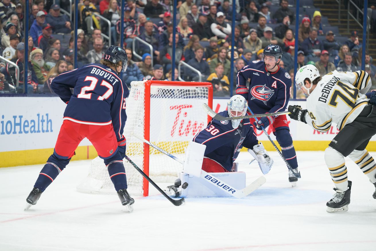 NHL: NOV 27 Bruins at Blue Jackets