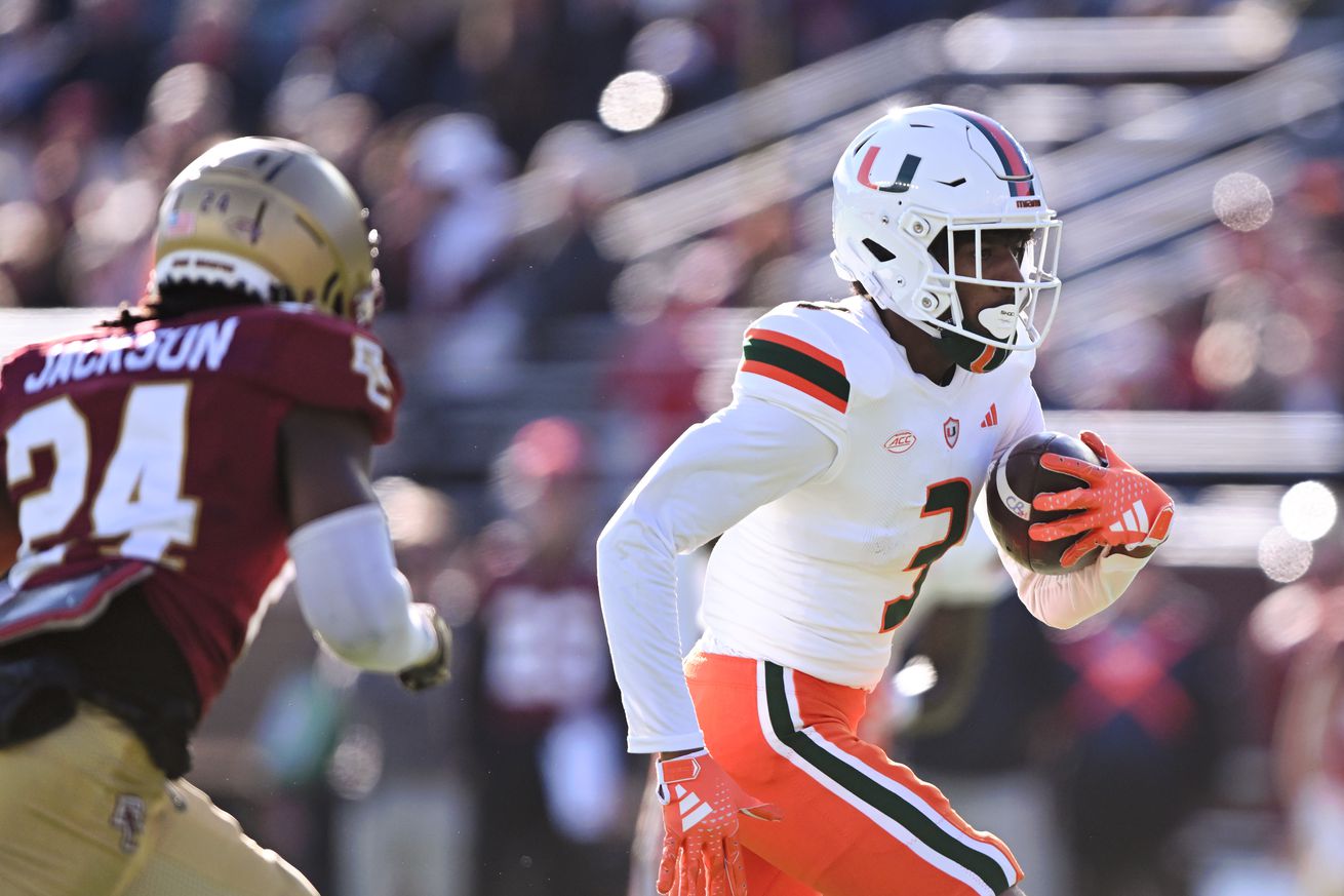 NCAA Football: Miami at Boston College