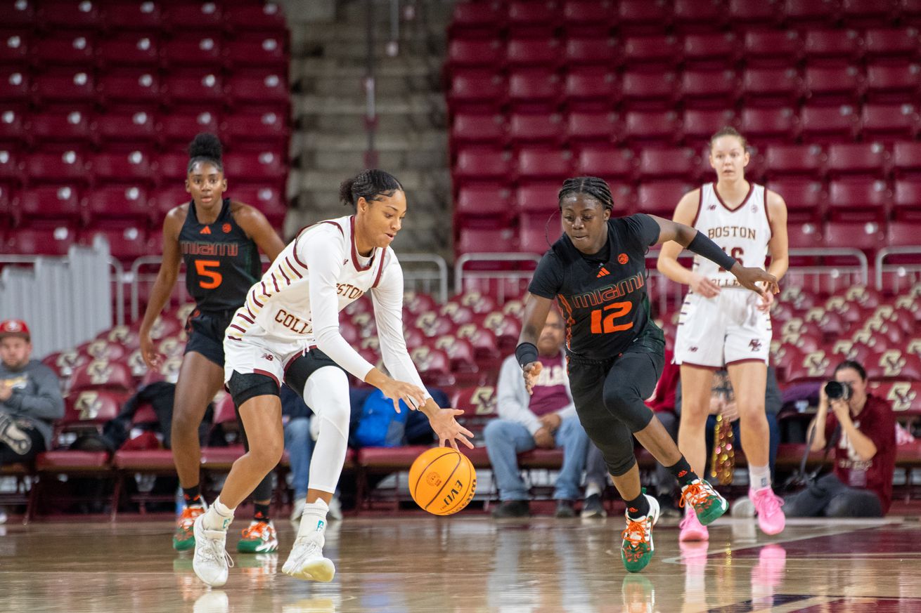 COLLEGE BASKETBALL: JAN 04 Women’s - Miami at Boston College