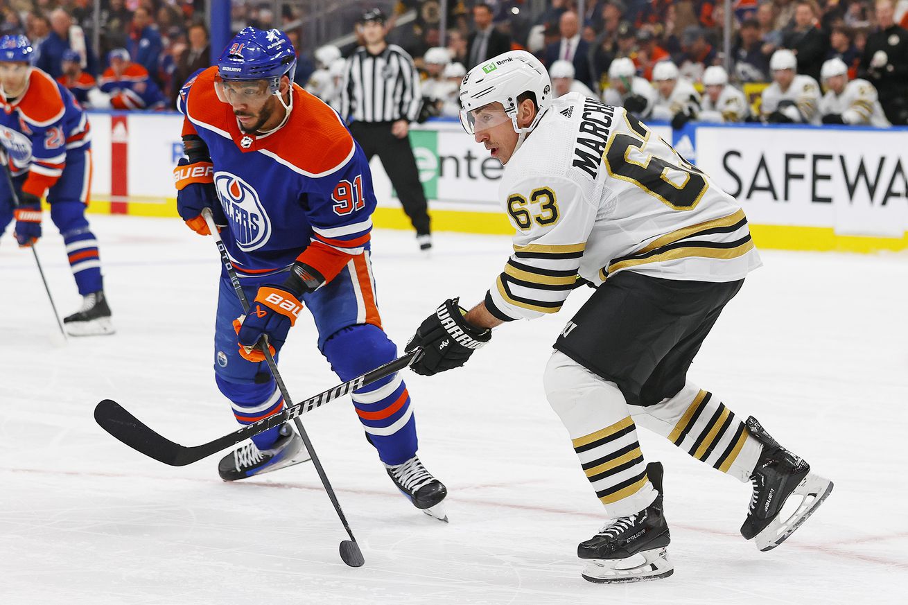 NHL: Boston Bruins at Edmonton Oilers