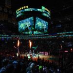 The Boston Celtics are introduced before game five of the second round for the 2024 NBA playoffs against the Cleveland Cavaliers at TD Garden.