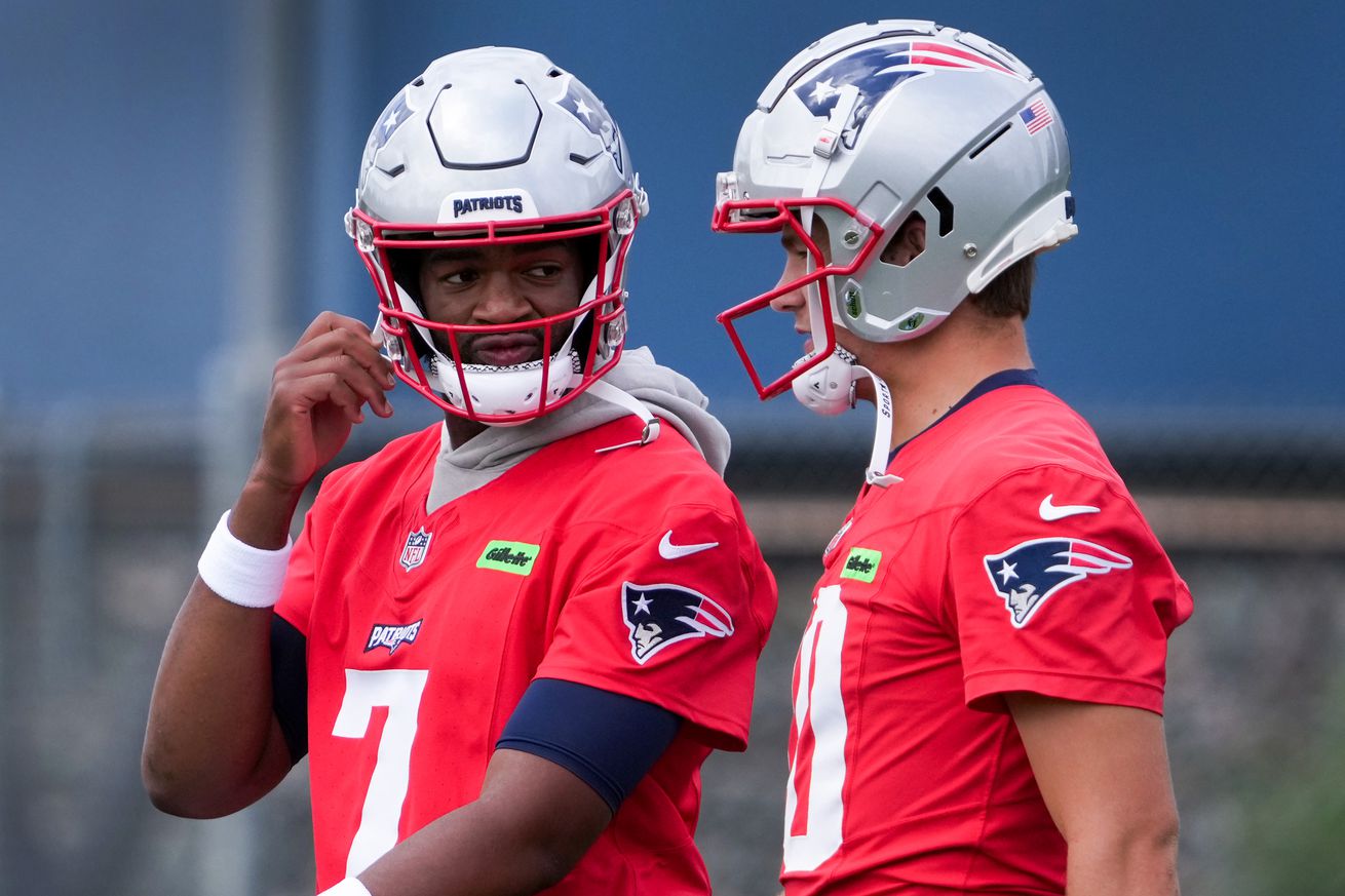 Here’s what Patriots QBs Jacoby Brissett, Drake Maye had to say after starter was named Thursday