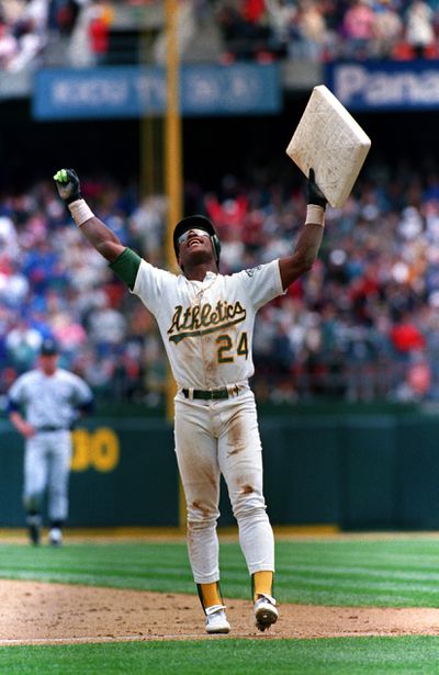 Oakland Athletics Rickey Henderson...