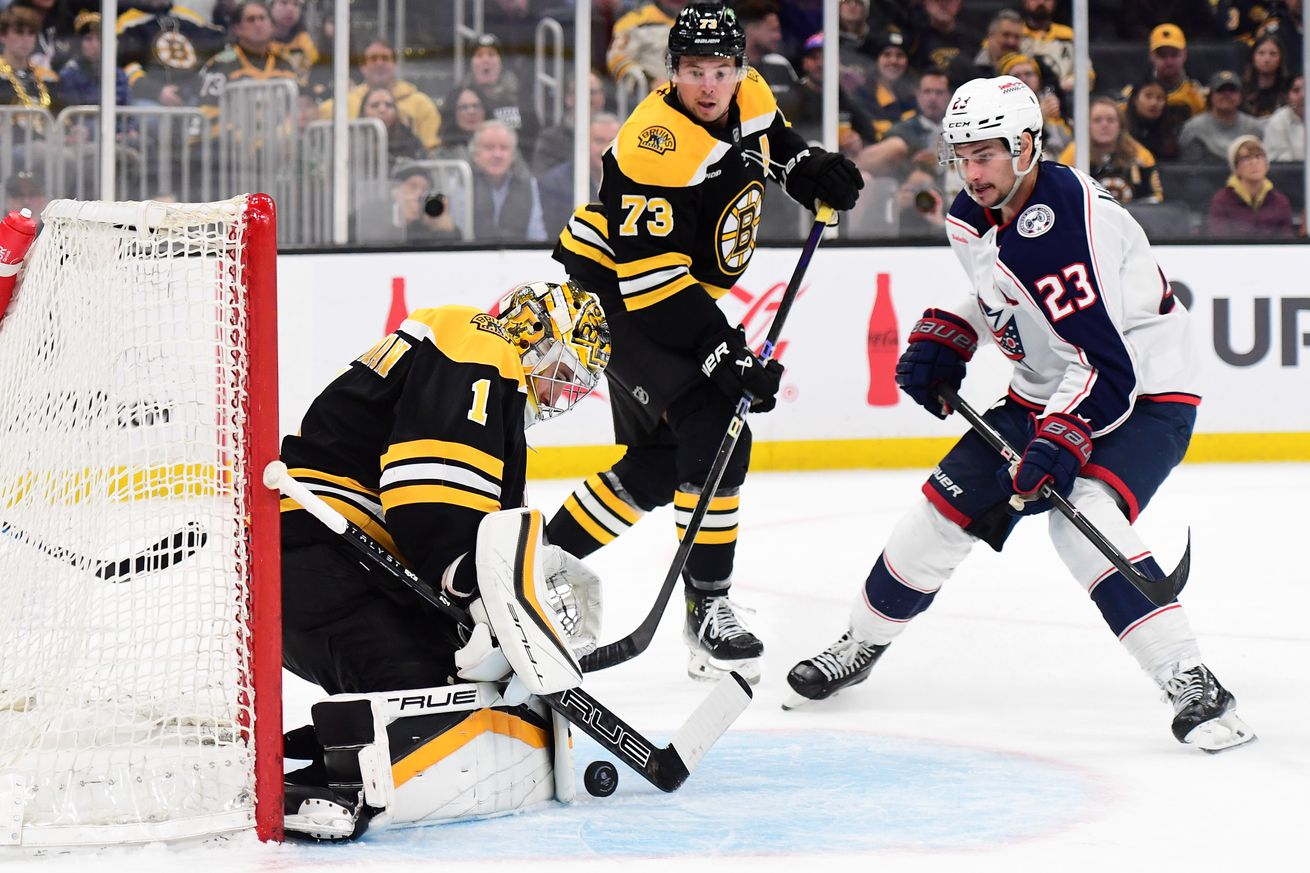 NHL: Columbus Blue Jackets at Boston Bruins