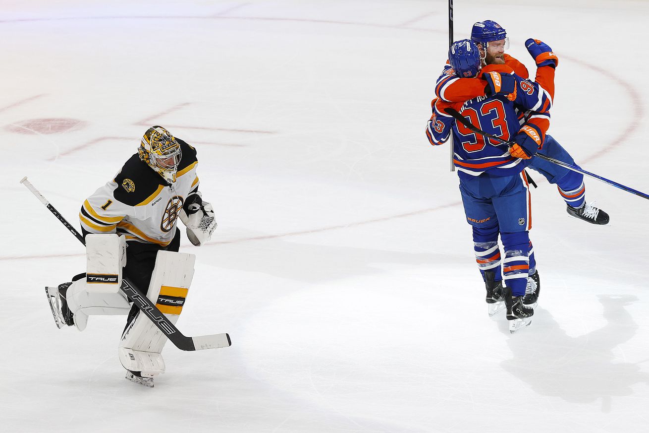 NHL: Boston Bruins at Edmonton Oilers