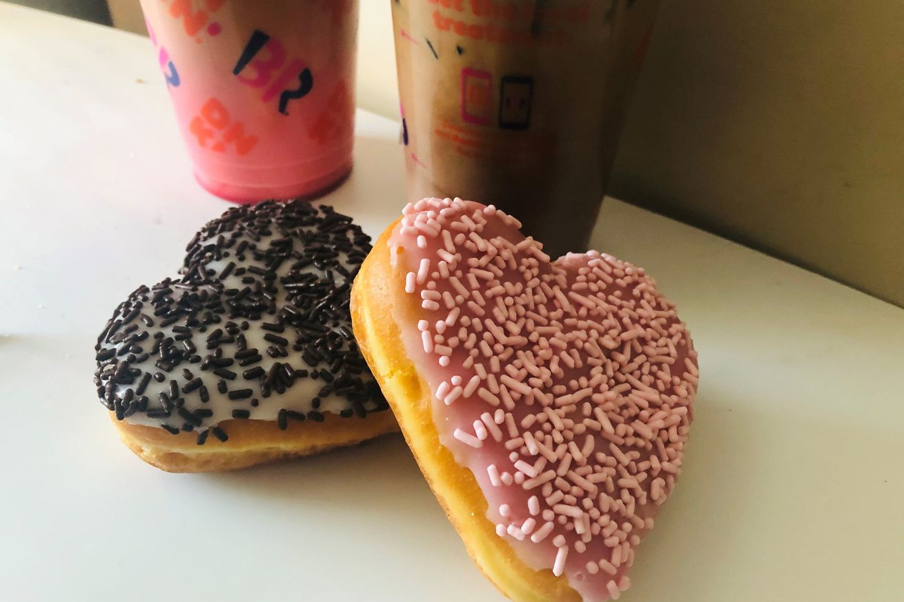 Dunkin’ treats Valentine’s Day with heart-shaped doughnuts