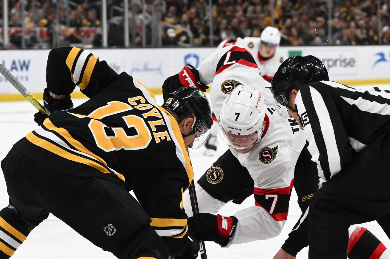 NHL: Ottawa Senators at Boston Bruins