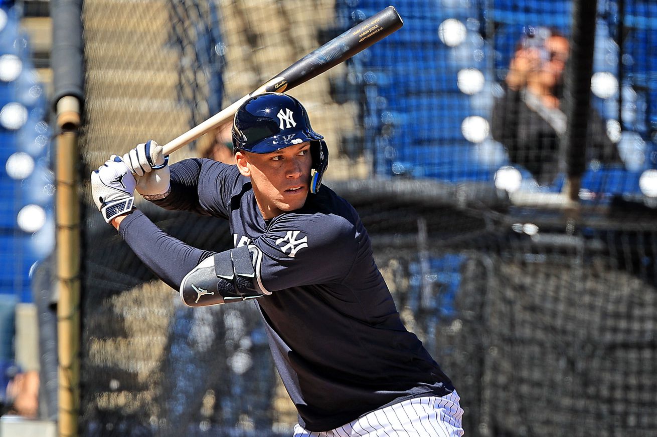 New York Yankees’ Aaron Judge During Spring Training Batting Practice